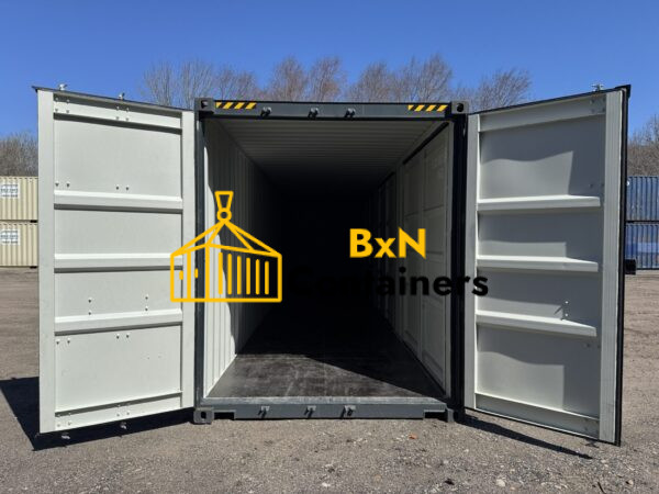 40′ x 8′ x 9.5′ Tall – New *High Cube Shipping/Storage Container – Wind and Watertight-GRAY - Image 9