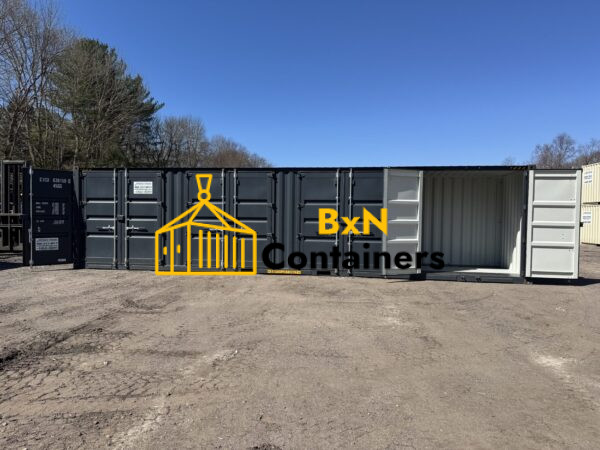 40′ x 8′ x 9.5′ Tall – New *High Cube Shipping/Storage Container – Wind and Watertight-GRAY - Image 12